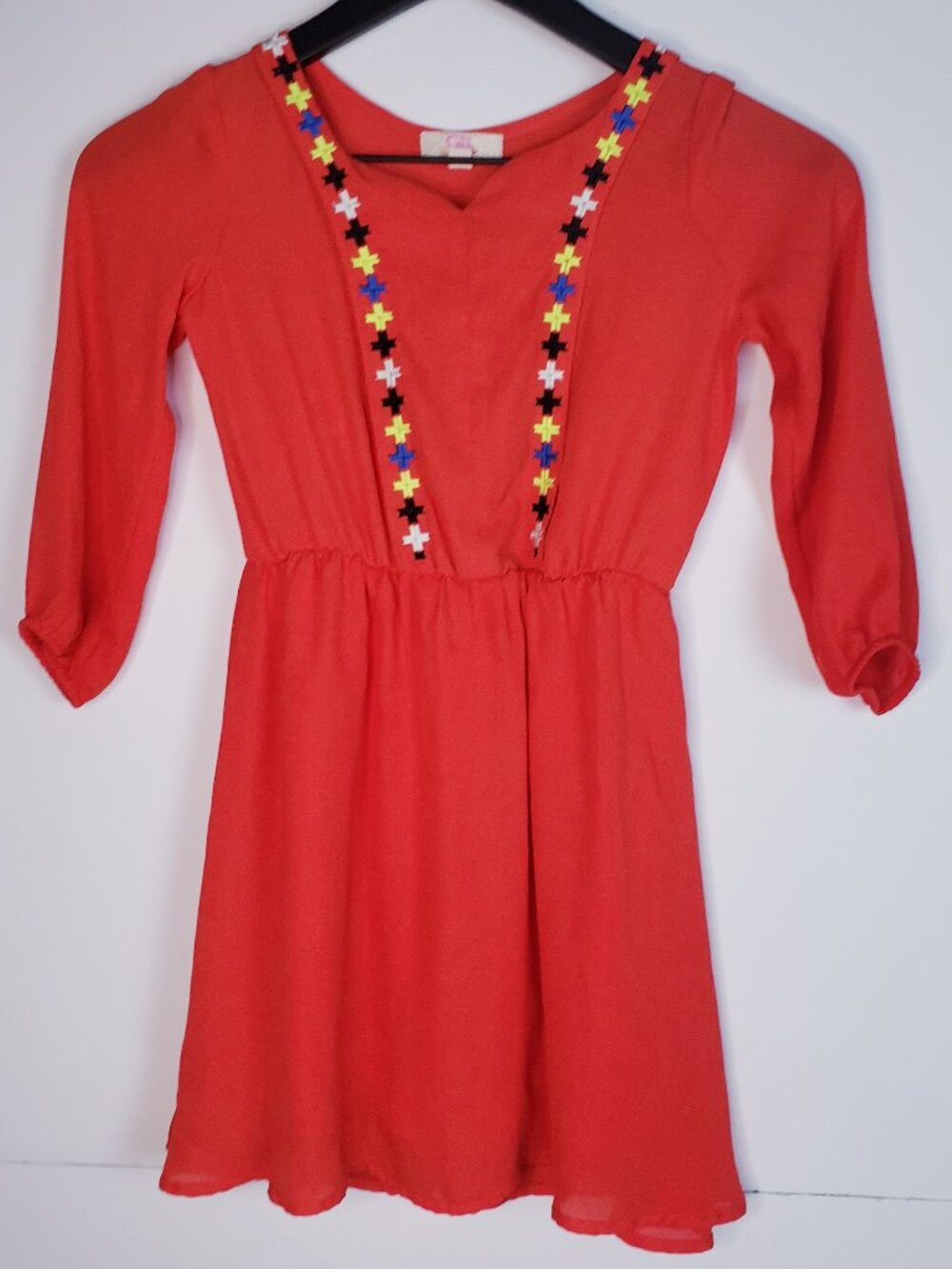 GB Girls Red Sleeve Dress Size S